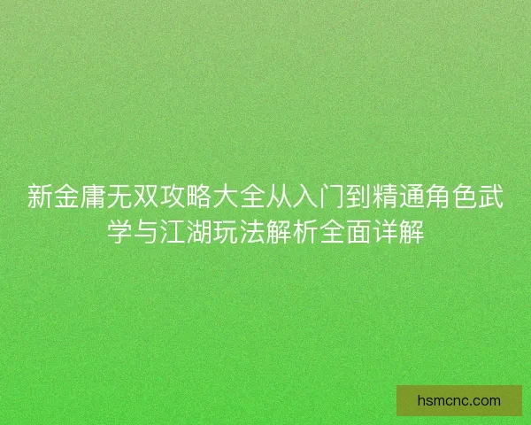 新金庸无双攻略大全从入门到精通角色武学与江湖玩法解析全面详解